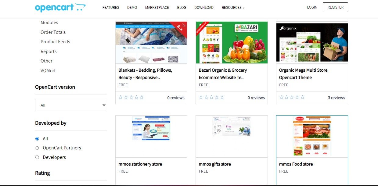 Opencart’s powerful themes